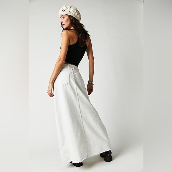 Free People Come As You Are Denim Maxi Skirt - Picture 5 of 6